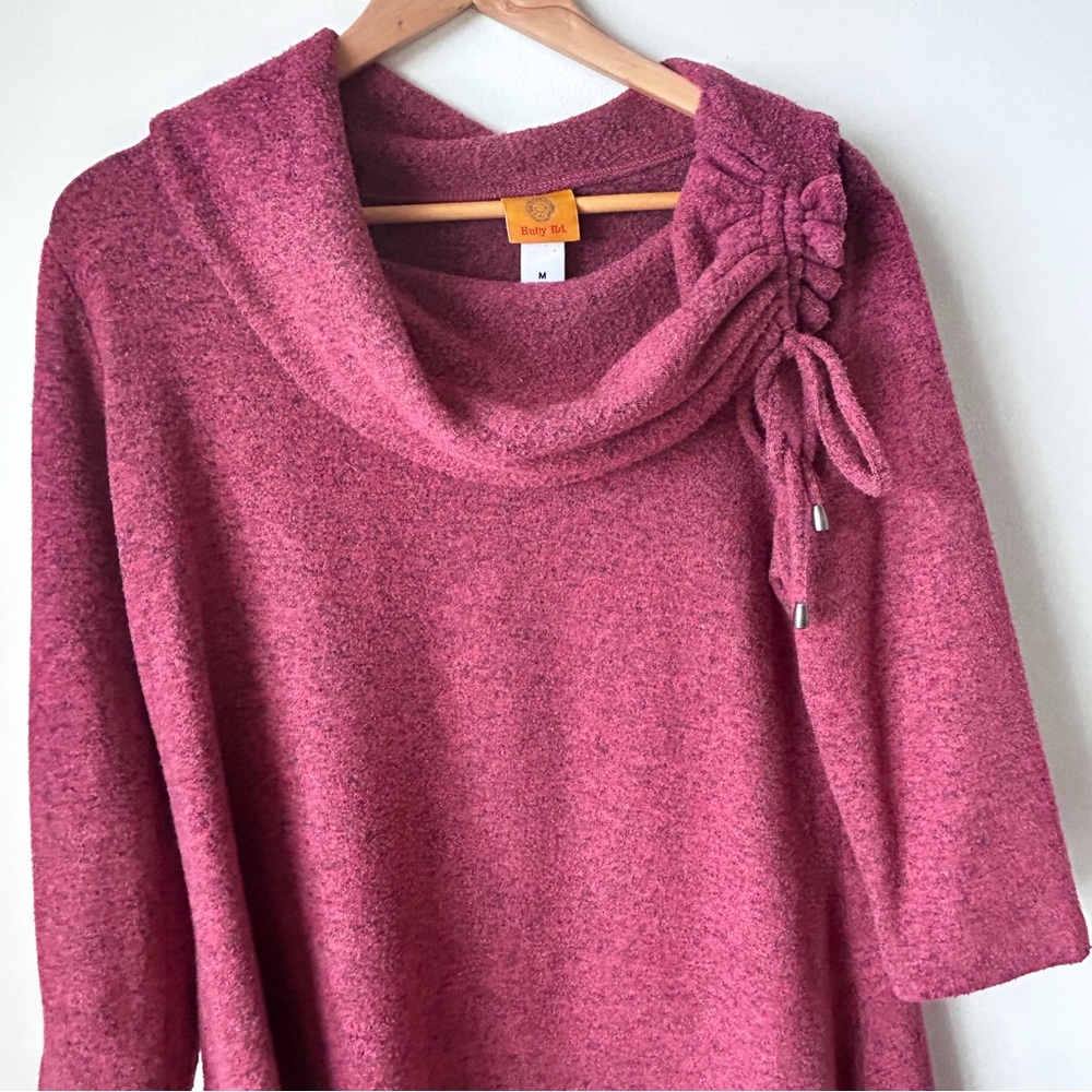 Ruby Rd. Cowl Neck Tunic Sweater Medium - image 6
